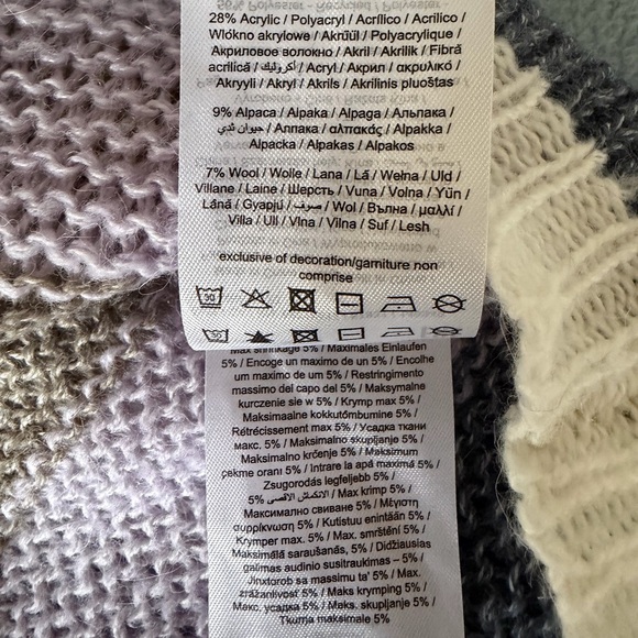 Vero Moda Blue  puffed sleeves striped knit short sleeve sweater - Picture 6 of 6